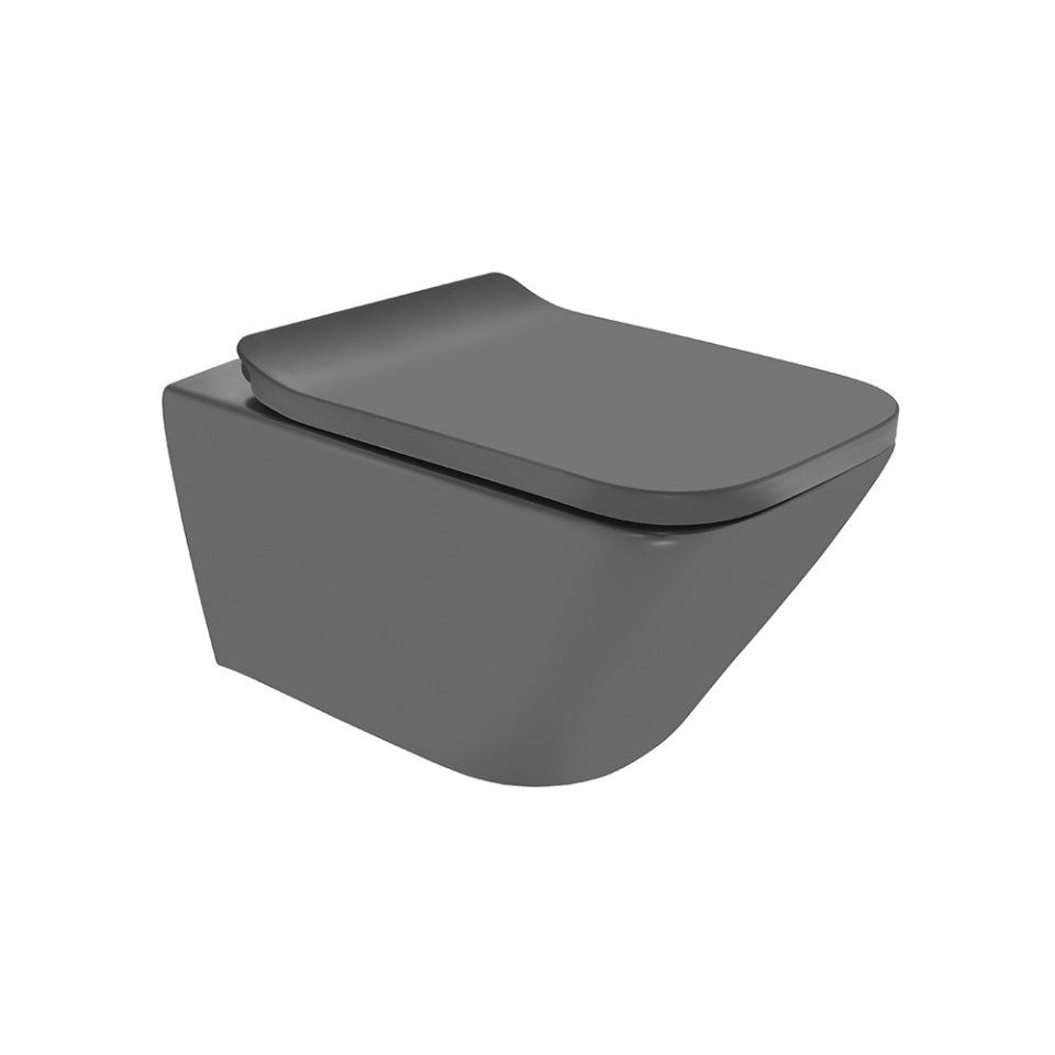 Jaquar Laguna Rimless Blind Installation Wall Hung WC - Grey Matt