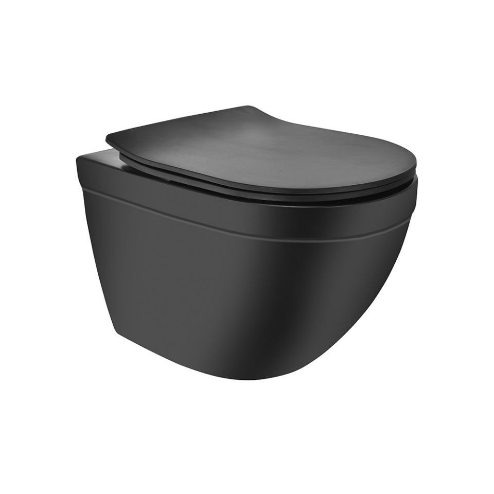 Jaquar Solo Rimless, Blind Installation Wall Hung WC - Black Matt