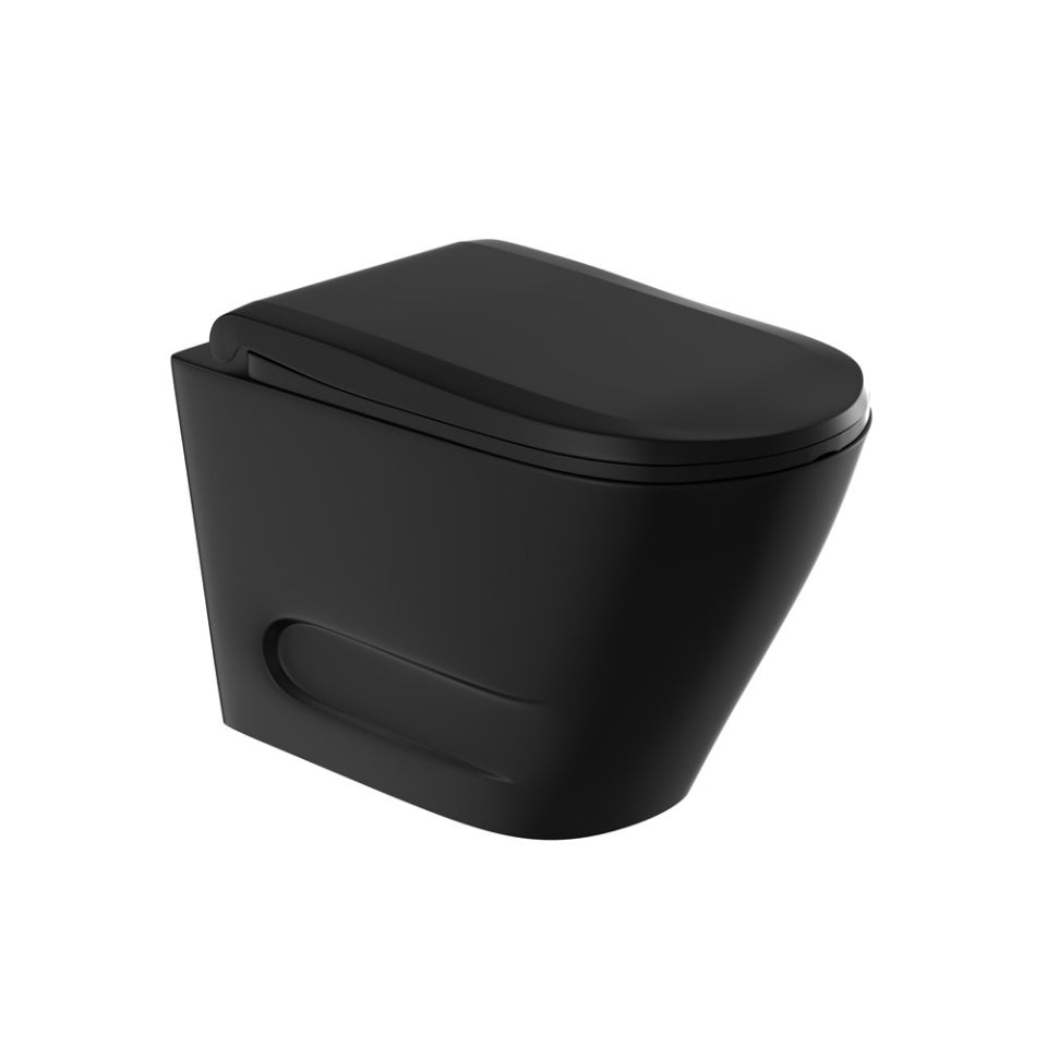 Jaquar Opal Prime Rimless Blind Installation Wall Hung WC - Black Matt