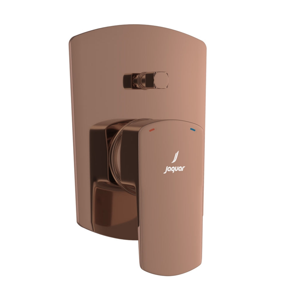 Jaquar Kubix Prime Single Lever Exposed Parts Kit of Hi-flow Diverter - Blush Gold Bright PVD