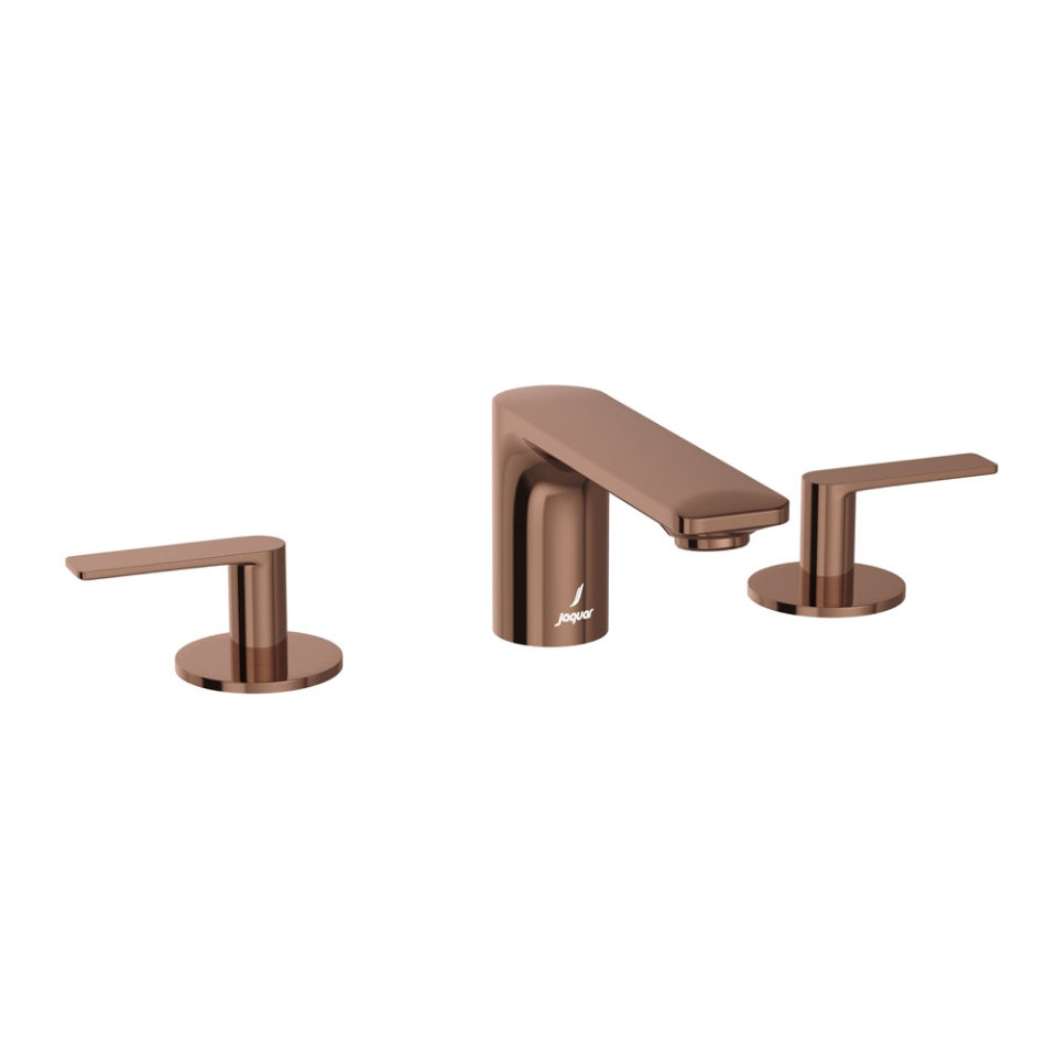Jaquar Laguna 3-Hole Basin Mixer - Blush Gold Bright PVD