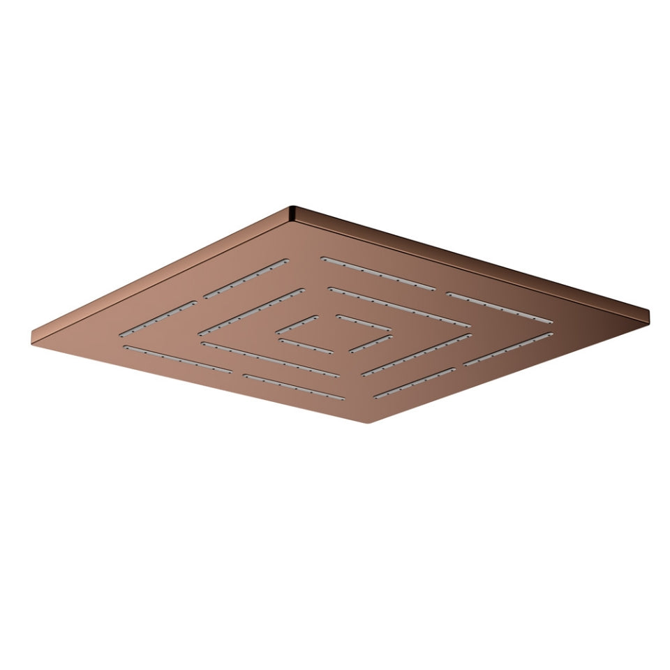 Jaquar Square Shape Maze Overhead Shower - Blush Gold Bright PVD