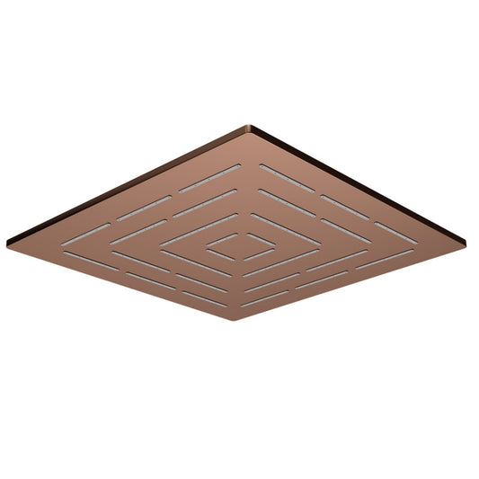 Jaquar Square Shape Single Flow Maze Overhead Shower - Blush Gold Bright PVD