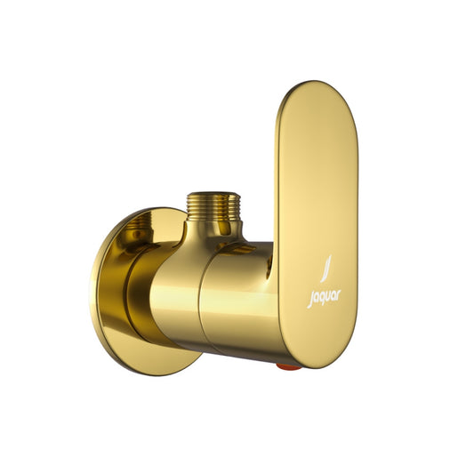 Jaquar Opal Prime Angle Valve with Wall Flange - Gold Bright PVD