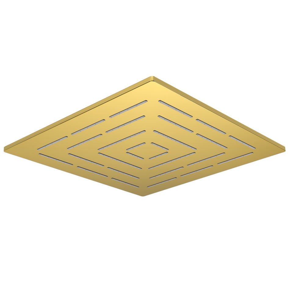 Jaquar Square Shape Single Flow Maze Overhead Shower - Gold Bright PVD