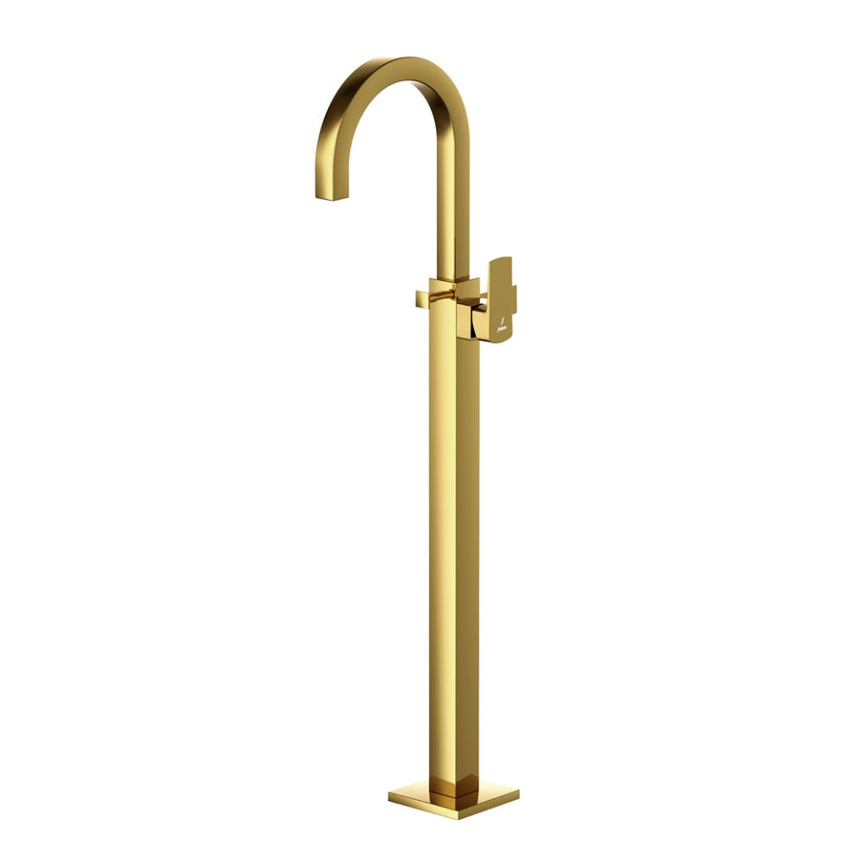 Jaquar Kubix Prime Exposed Parts of Floor Mounted Single Lever Bath Mixer - Gold Bright PVD