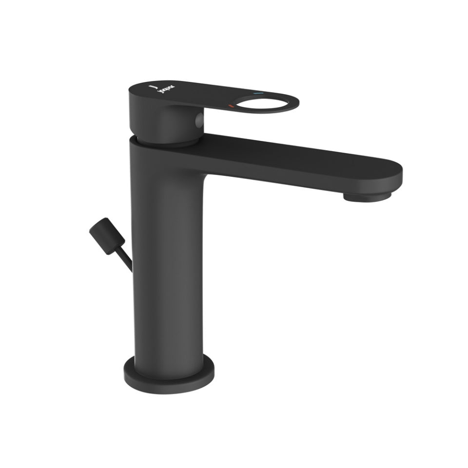 Jaquar Ornamix Prime Single Lever Basin Mixer with Popup - Black Matt