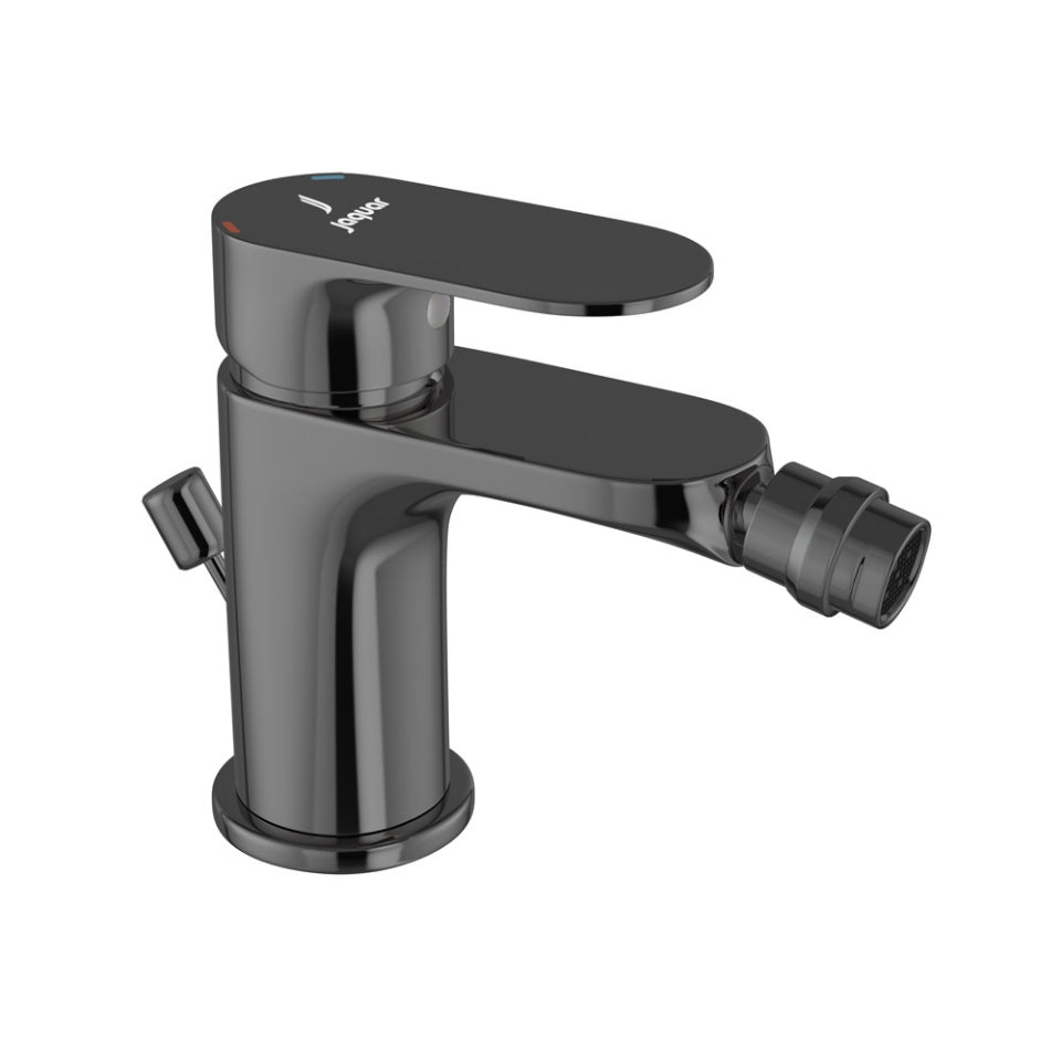 Jaquar Opal Prime Single Lever Bidet Mixer with Popup Waste - Black Chrome