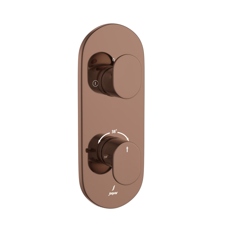 Jaquar Opal Prime Aquamax Thermostatic Shower Mixer - Blush Gold Bright PVD