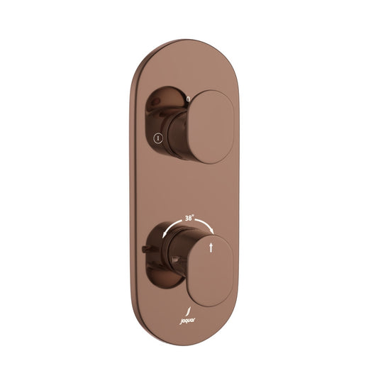 Jaquar Opal Prime Aquamax Thermostatic Shower Mixer - Blush Gold Bright PVD