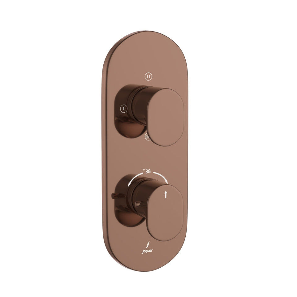 Jaquar Opal Prime Aquamax Thermostatic Shower Mixer - Blush Gold Bright PVD