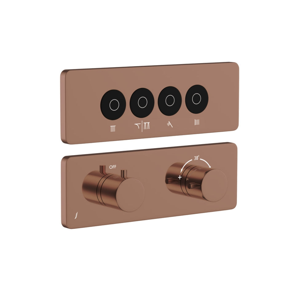 Jaquar Exposed Part Kit of Cloud Touch Shower System - Blush Gold Bright PVD
