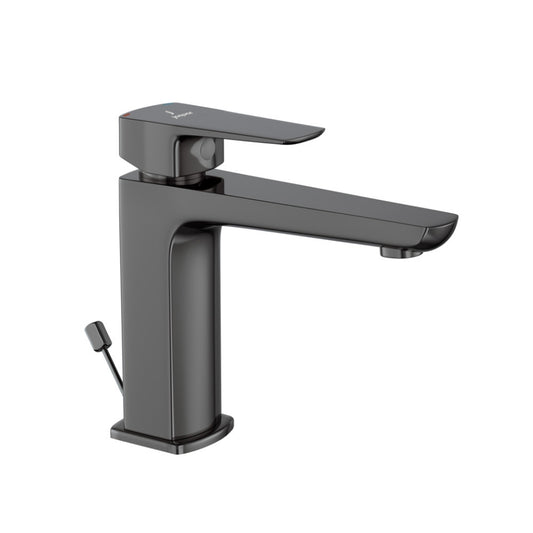 Jaquar Kubix Prime Single Lever Basin Mixer with Popup Waste - Black Chrome