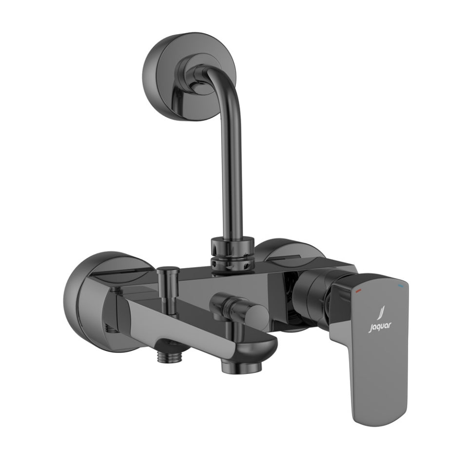 Jaquar Kubix Prime Single Lever Wall Mixer 3-in-1 System - Black Chrome