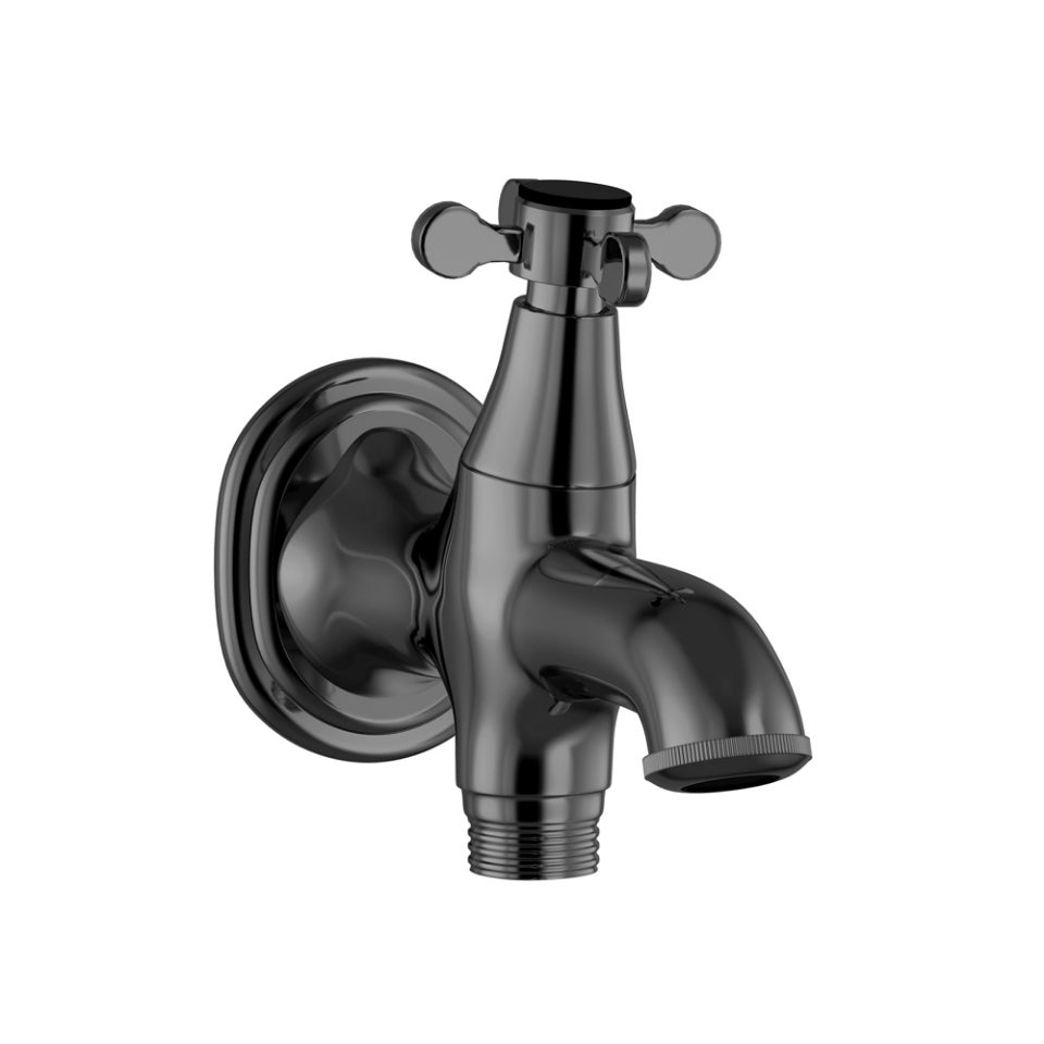 Jaquar Queens Prime 2-Way Bib Cock - Black Chrome