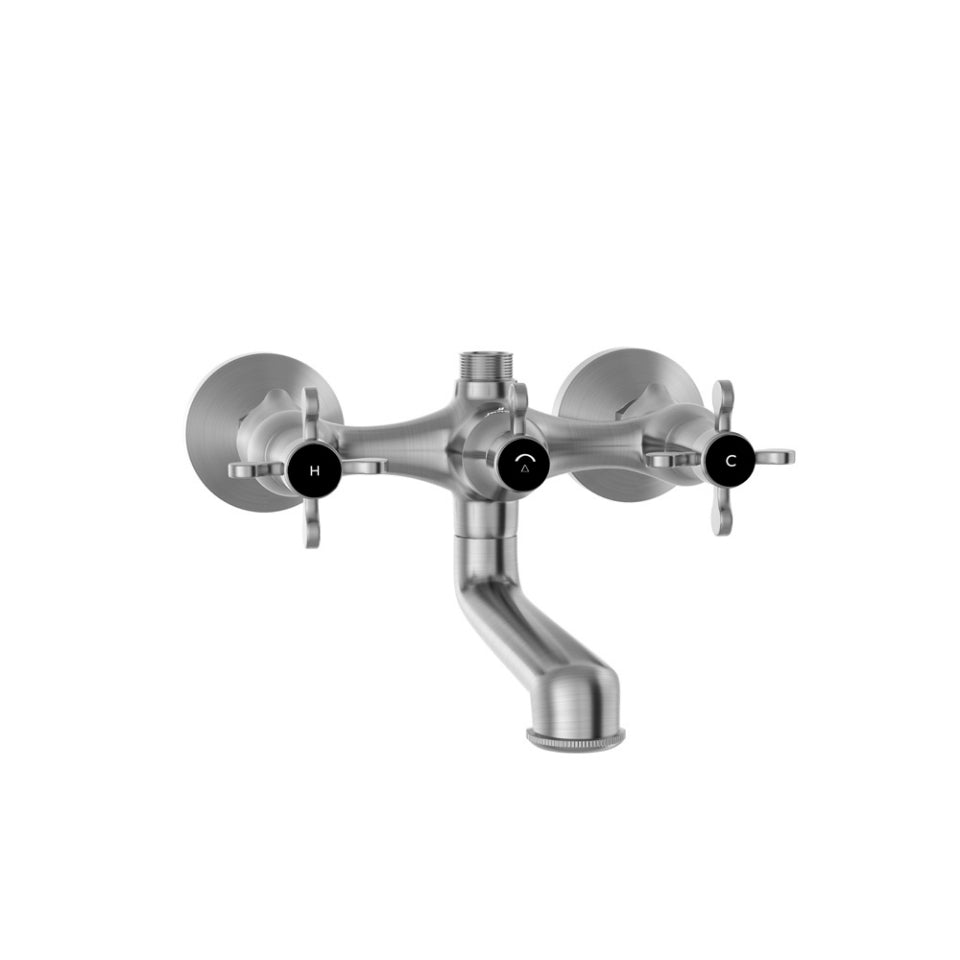 Jaquar Queens Prime Wall Mixer - Stainless Steel