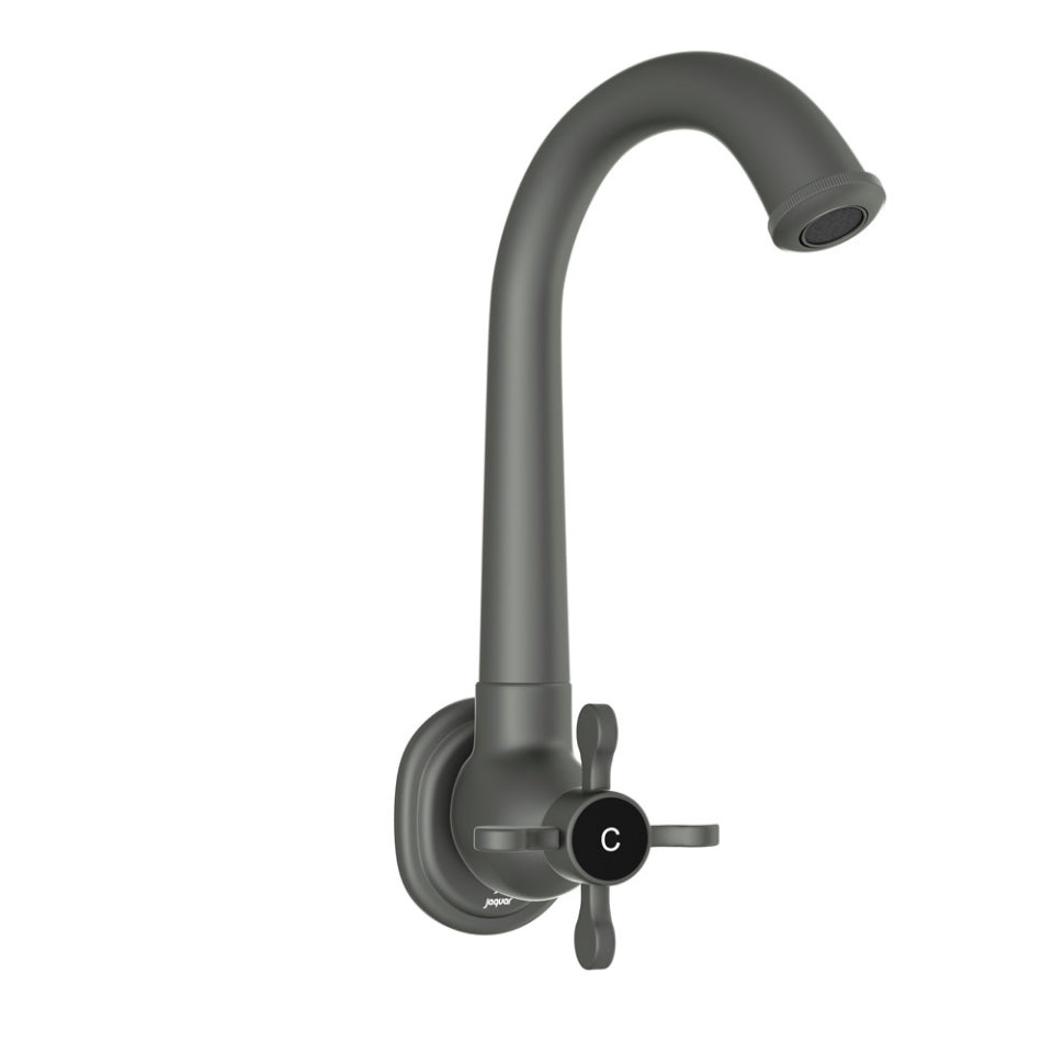 Jaquar Queens Prime Sink Cock with Regular Swinging Spout - Graphite