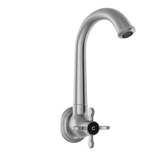 Jaquar Queens Prime Sink Cock with Regular Swinging Spout - Stainless Steel
