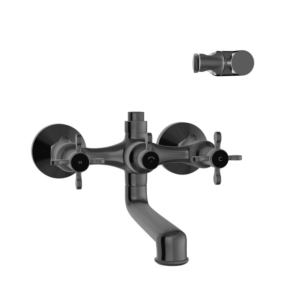 Jaquar Queens Prime Wall Mixer - Black Chrome