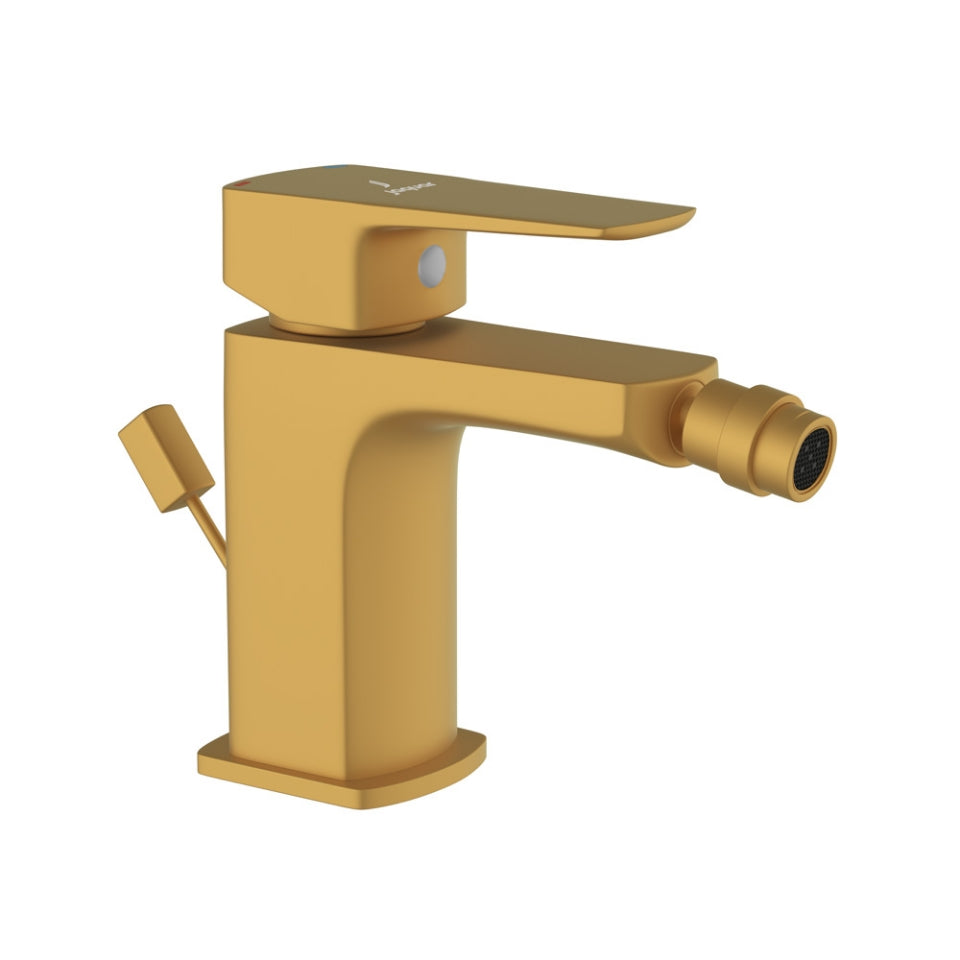 Jaquar Kubix Prime Single Lever 1-Hole Bidet Mixer - Gold Matt PVD