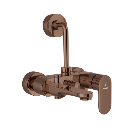 Jaquar Opal Prime Single Lever Wall Mixer 3-in-1 System - Blush Gold Bright PVD