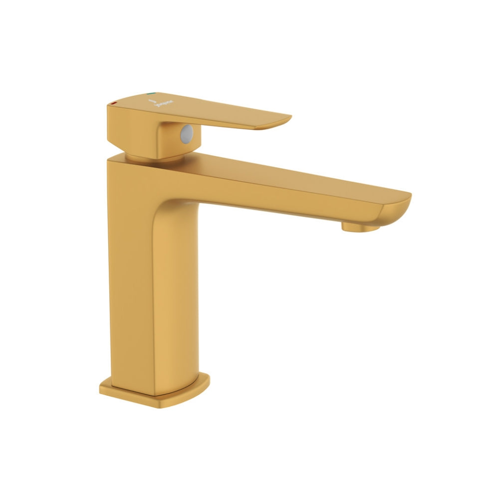 Jaquar Kubix Prime Single Lever Basin Mixer - Gold Matt PVD