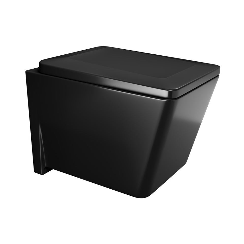 Jaquar Kubix Prime Rimless Blind Installation Wall Hung WC - Black Matt