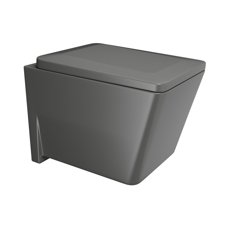 Jaquar Kubix Prime Rimless Blind Installation Wall Hung WC - Grey Matt