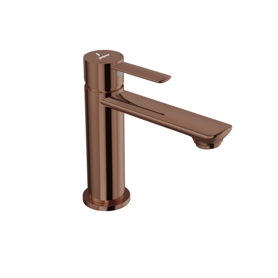 Jaquar Fusion Prime Single Lever Basin Mixer - Blush Gold Bright PVD