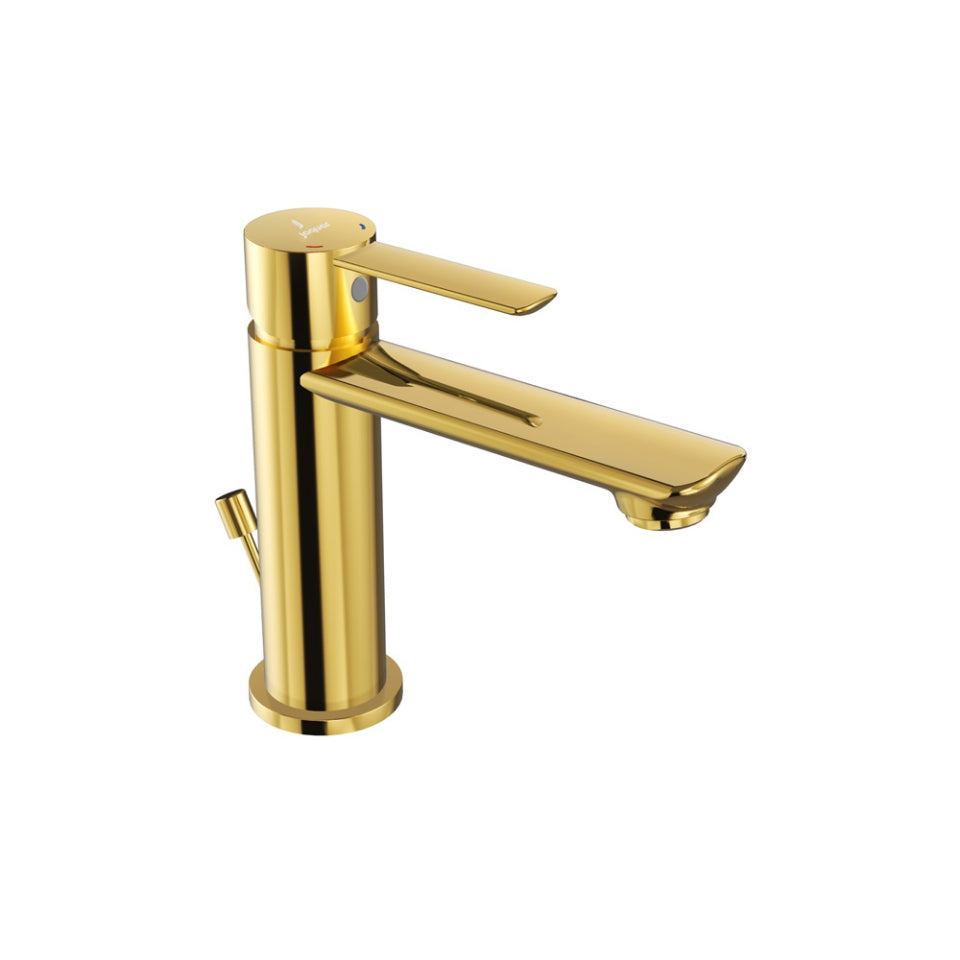Jaquar Fusion Prime Single Lever Basin Mixer with Popup Waste - Gold Bright PVD