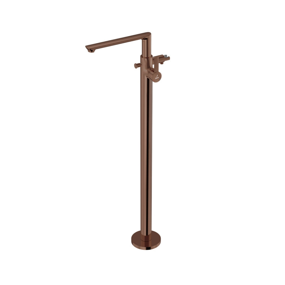 Jaquar Fusion Prime Exposed Parts of Floor Mounted Single Lever Bath Mixer - Blush Gold Bright PVD