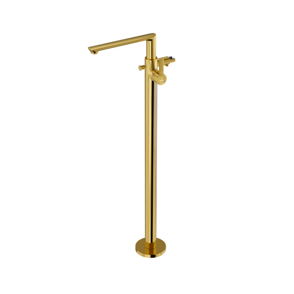 Jaquar Fusion Prime Exposed Parts of Floor Mounted Single Lever Bath Mixer - Gold Bright PVD