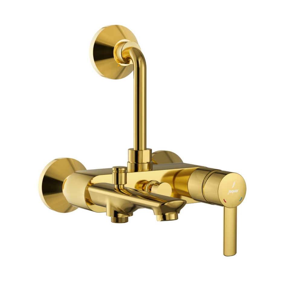 Jaquar Fusion Prime Single Lever Wall Mixer 3-in-1 System - Gold Bright PVD