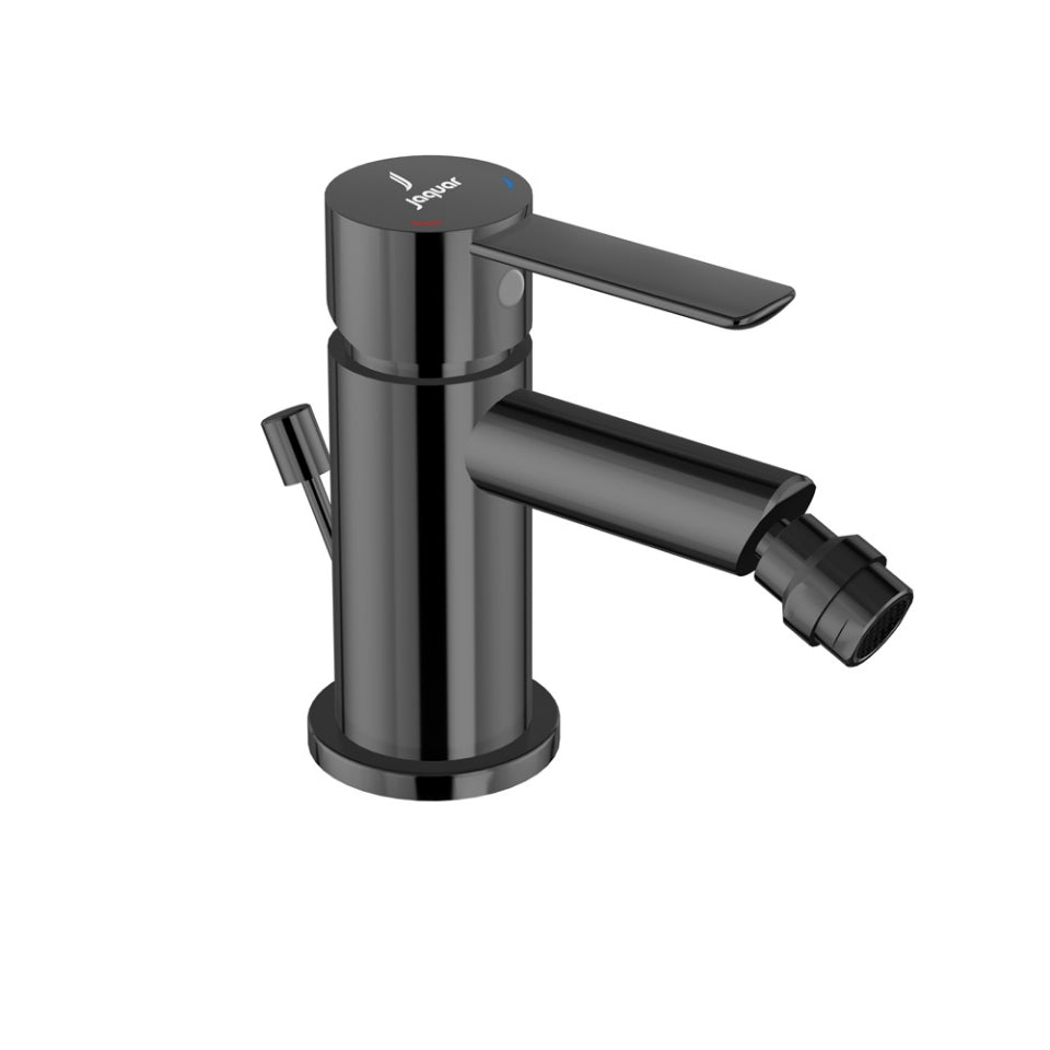 Jaquar Fusion Prime Single Lever 1-Hole Bidet Mixer with Popup Waste System - Black Chrome