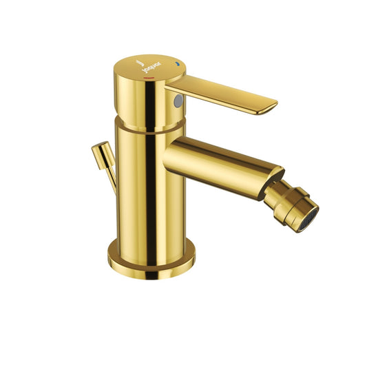 Jaquar Fusion Prime Single Lever 1-Hole Bidet Mixer with Popup Waste System - Gold Bright PVD