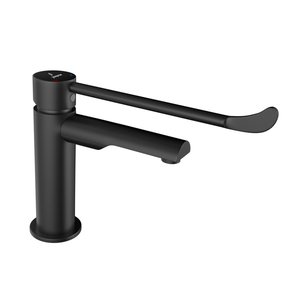 Jaquar Florentine Prime Single Lever Surgical Purpose Elbow Action Basin Mixer - Black Matt