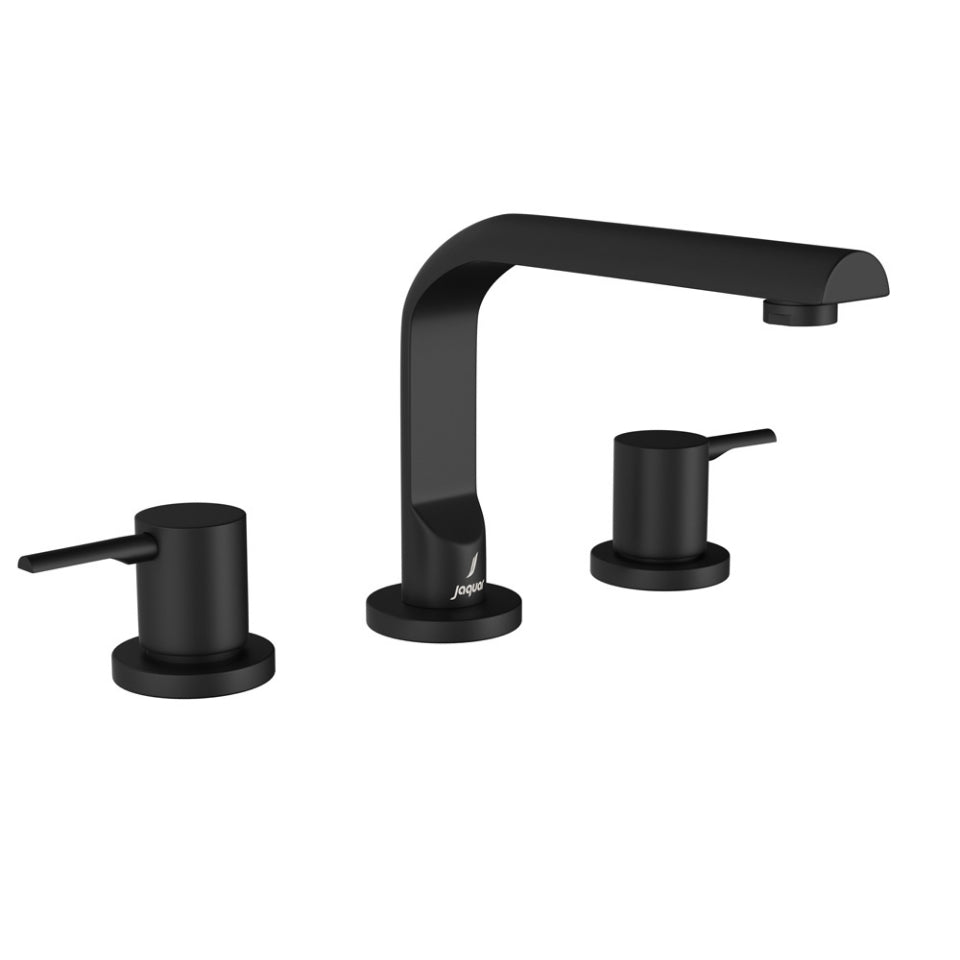 Jaquar Florentine Prime 3-Hole Basin Mixer Round Spout - Black Matt