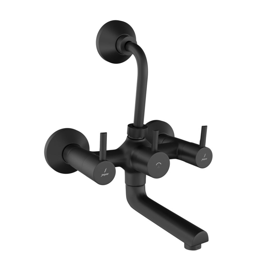 Jaquar Florentine Prime Wall Mixer with Provision for Overhead Shower - Black Matt