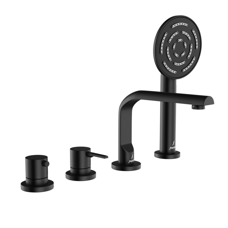 Jaquar Florentine Prime 4-Hole Thermostatic Bath & Shower Mixer - Black Matt