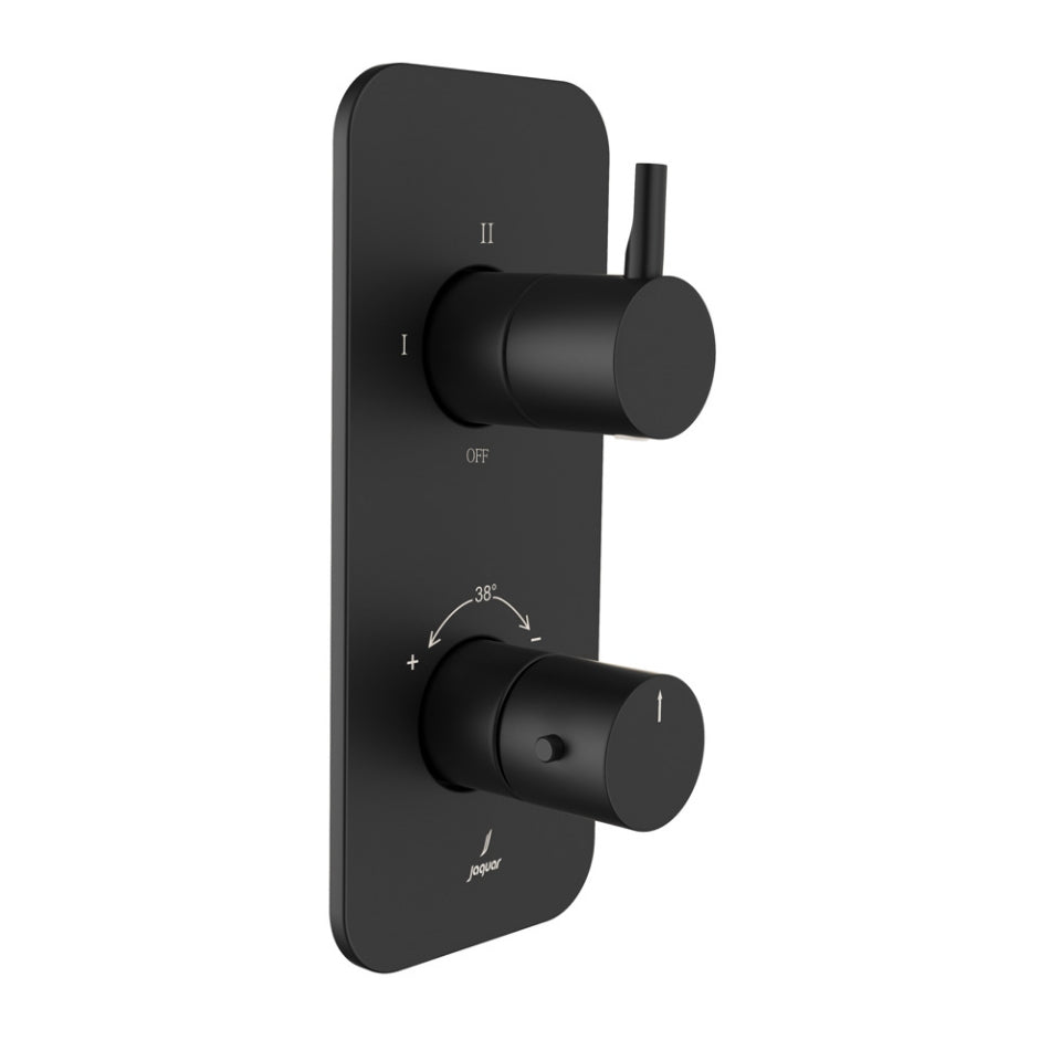 Jaquar Florentine Prime Aquamax Exposed Part Kit of Thermostatic Shower Mixer - Black Matt