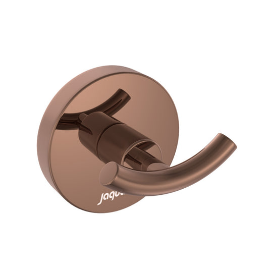 Jaquar Continental Double Coat Hook - Blush Gold Bright PVD
