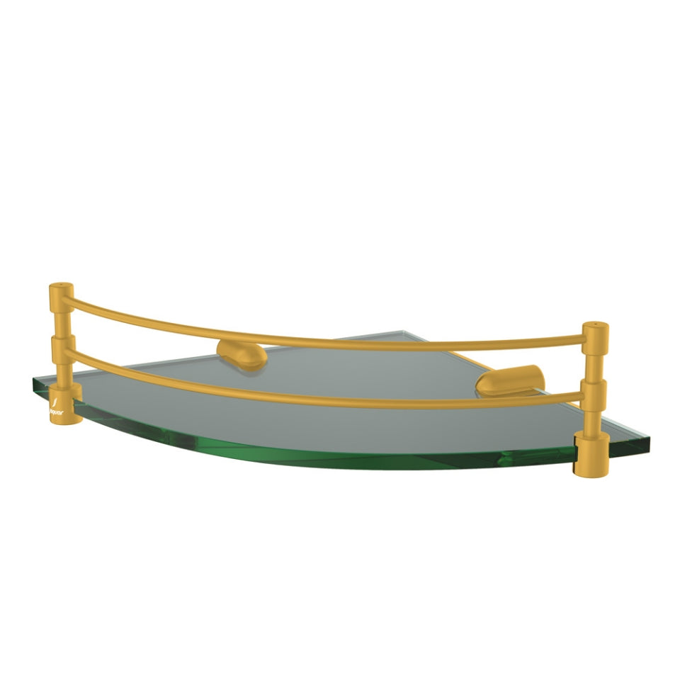 Jaquar Continental Corner Glass Shelf - Gold Matt PVD