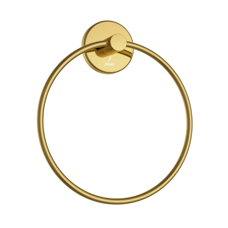 Jaquar Continental Towel Ring Round with Round Flange - Gold Bright PVD