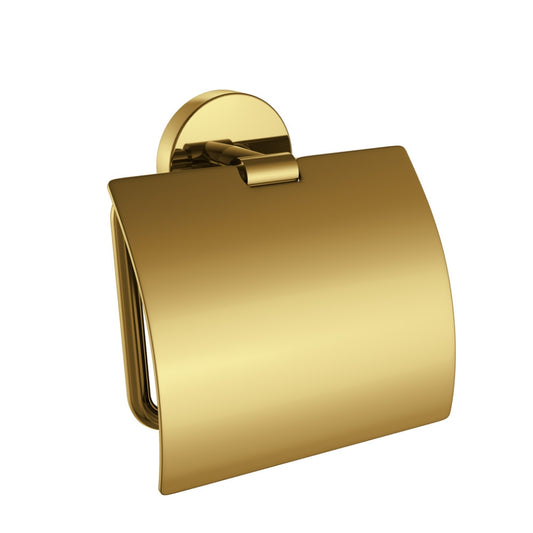 Jaquar Continental Toilet Roll Holder with Flap - Gold Bright PVD