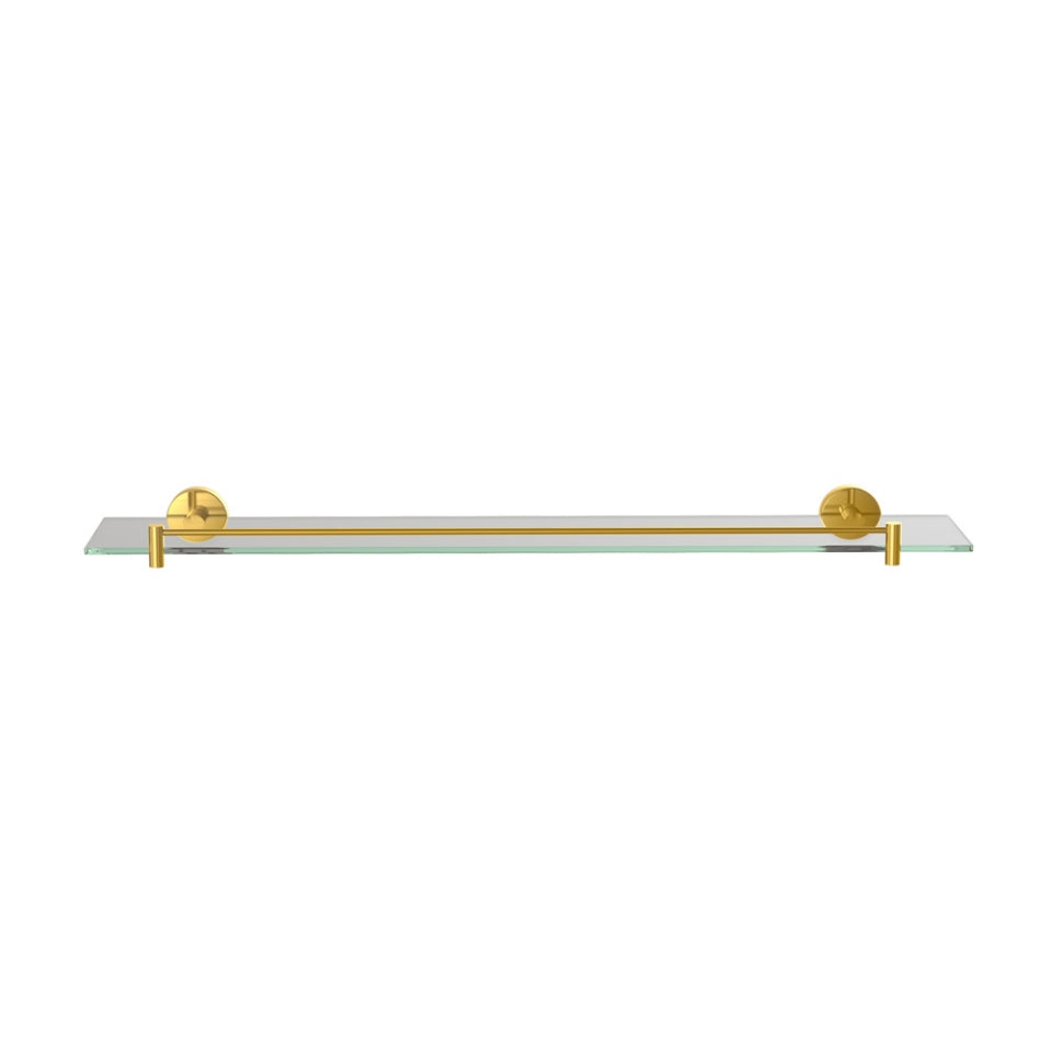 Jaquar Continental Glass Shelf 600mm Long - Gold Bright PVD