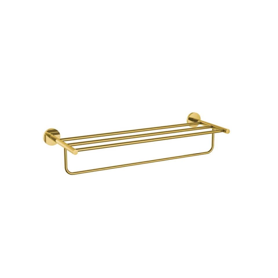 Jaquar Continental Towel Rack 600mm Long - Gold Bright PVD