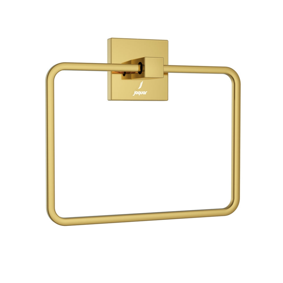 Jaquar Kubix Prime Towel Ring Square - Gold Bright PVD