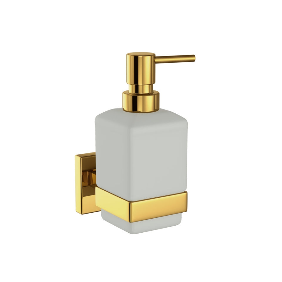 Jaquar Kubix Prime Soap Dispenser - Gold Bright PVD
