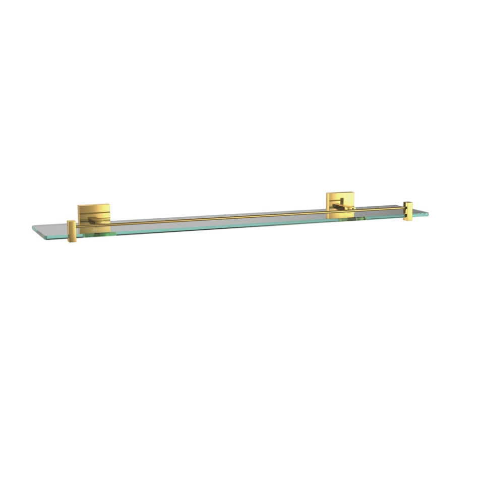 Jaquar Kubix Prime Glass Shelf - Gold Bright PVD