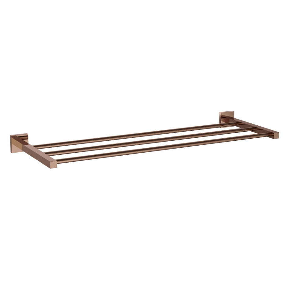 Jaquar Kubix Prime Towel Rack - Blush Gold Bright PVD